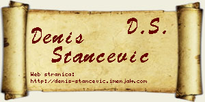 Denis Stančević vizit kartica